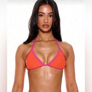 Musera Triangle Pink & Orange Bikini Top (M)